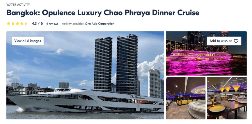 Bangkok: Opulence Luxury Chao Phraya Dinner Cruise